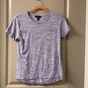 Purple and white heathered tee